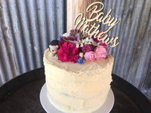 Load image into Gallery viewer, Cake Topper - Custom Baby Shower Topper Silver Belle Design
