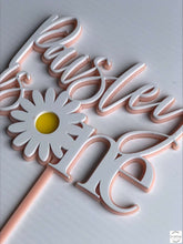 Load image into Gallery viewer, Cake Topper - Double Layered Daisy Silver Belle Design
