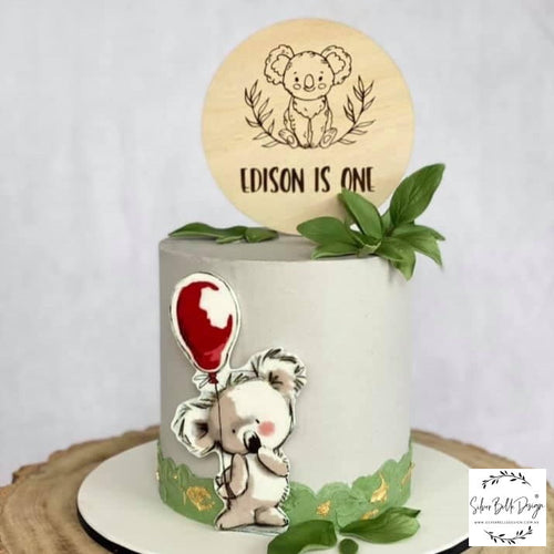 Cake Topper - Edison Paddle Topper Silver Belle Design