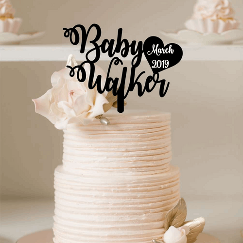 Cake Topper - Expecting Baby In ... Silver Belle Design