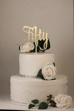 Load image into Gallery viewer, Cake Topper - Fifty Silver Belle Design
