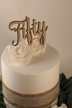Load image into Gallery viewer, Cake Topper - Fifty Silver Belle Design
