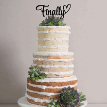Load image into Gallery viewer, Cake Topper - Finally Silver Belle Design
