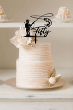 Load image into Gallery viewer, Cake Topper - Fly Fishing Silver Belle Design
