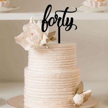 Load image into Gallery viewer, Cake Topper - Forty Silver Belle Design
