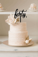 Load image into Gallery viewer, Cake Topper - Forty Silver Belle Design
