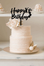 Load image into Gallery viewer, Cake Topper - Happy Birthday Numerical Silver Belle Design
