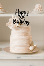Load image into Gallery viewer, Cake Topper - Happy xx th Birthday Silver Belle Design
