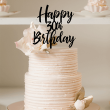 Load image into Gallery viewer, Cake Topper - Happy xx th Birthday Silver Belle Design
