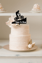 Load image into Gallery viewer, Cake Topper - Mountain Bike Silver Belle Design
