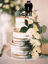 Load image into Gallery viewer, Cake Topper - Mr &amp; Mr Wedding Topper Silver Belle Design
