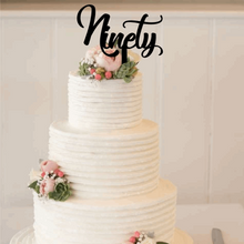 Load image into Gallery viewer, Cake Topper - Ninety Silver Belle Design
