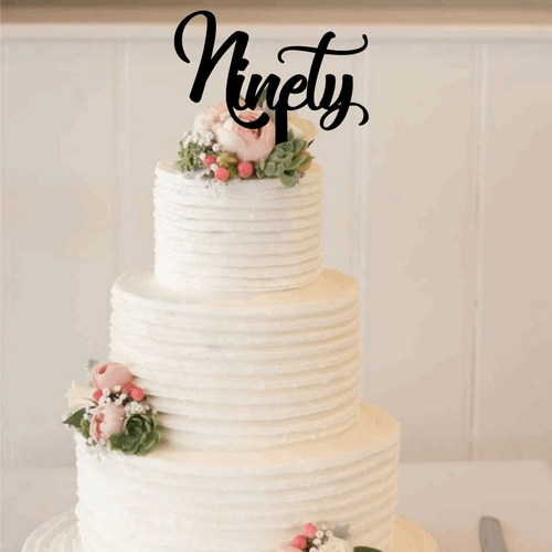 Cake Topper - Ninety Silver Belle Design