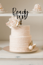 Load image into Gallery viewer, Cake Topper - Ready to Pop! Silver Belle Design
