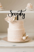 Load image into Gallery viewer, Cake Topper - Seventy Silver Belle Design
