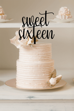 Load image into Gallery viewer, Cake Topper - Sweet Sixteen Silver Belle Design

