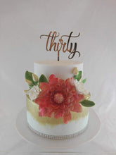 Load image into Gallery viewer, Cake Topper - Thirty Silver Belle Design
