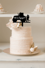 Load image into Gallery viewer, Cake Topper - Tractor We&#39;re Engaged Silver Belle Design
