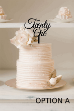 Load image into Gallery viewer, Cake Topper - Twenty One Silver Belle Design
