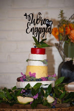 Load image into Gallery viewer, Cake Topper - We&#39;re Engaged Silver Belle Design
