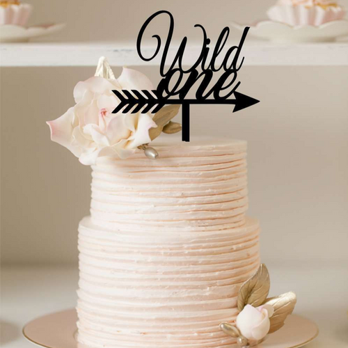 Cake Topper - Wild One Silver Belle Design