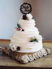 Load image into Gallery viewer, Cake Topper - Wreath Mr &amp; Mrs Silver Belle Design
