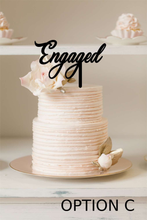 Load image into Gallery viewer, Caked Topper - Engaged Silver Belle Design
