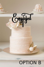 Load image into Gallery viewer, Caked Topper - Engaged Silver Belle Design
