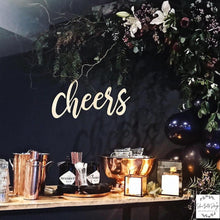 Load image into Gallery viewer, &#39;Cheers&#39; Single (ONE) Laser Cut Out Sign Silver Belle Design
