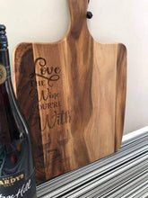 Load image into Gallery viewer, Chopping or Cheese Board - Wine &amp; Cheese are like ... Silver Belle Design
