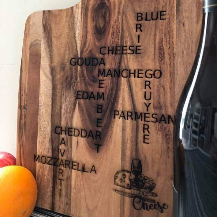 Chopping or Cheese Board - word puzzle Silver Belle Design