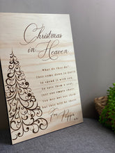 Load image into Gallery viewer, Christmas Memorial Sign - A4 Size Silver Belle Design
