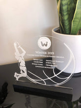 Load image into Gallery viewer, Custom Designed Sports Trophy Silver Belle Design
