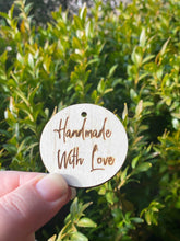 Load image into Gallery viewer, Custom Laser Cut Wooden Tags &amp; Product Tags Silver Belle Design
