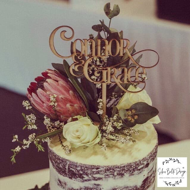 Design Your Own Cake Topper - Block Grace Silver Belle Design