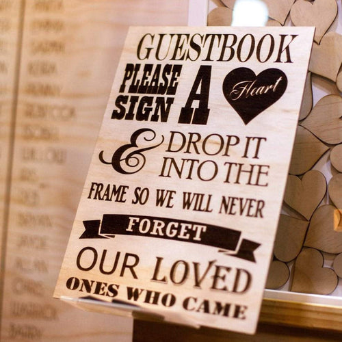 Drop Heart Frame Sign Silver Belle Design