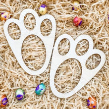 Load image into Gallery viewer, Easter Bunny Footprints Silver Belle Design
