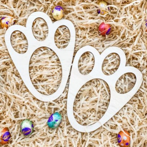 Easter Bunny Footprints Silver Belle Design