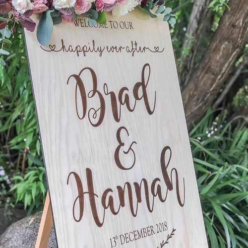 Engagement Welcome Sign Silver Belle Design
