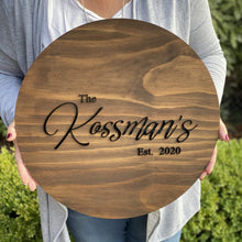 Load image into Gallery viewer, Family Name Sign Silver Belle Design

