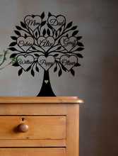 Load image into Gallery viewer, Family Tree Personalised Freestanding Silver Belle Design
