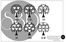 Load image into Gallery viewer, Family Tree Personalised Freestanding Silver Belle Design
