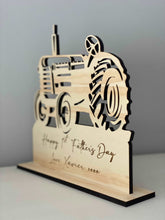 Load image into Gallery viewer, Fathers Day Gift Stand - Tractor Silver Belle Design
