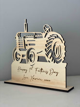 Load image into Gallery viewer, Fathers Day Gift Stand - Tractor Silver Belle Design
