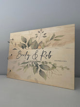 Load image into Gallery viewer, Guestbook Colour Printed Silver Belle Design
