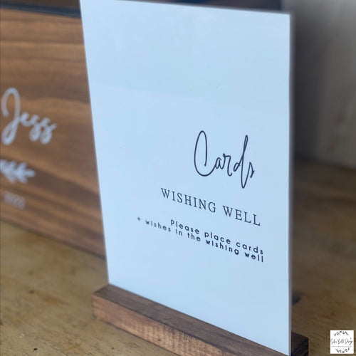 Guestbook Sign - Cards & Wishing Well Silver Belle Design