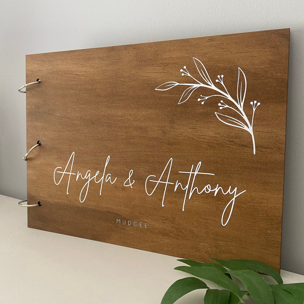Guestbook Timber Rustic - Angela Silver Belle Design