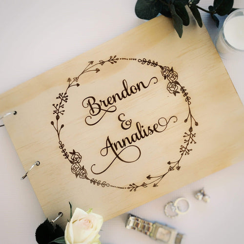 Guestbook Timber Rustic - Annalise Silver Belle Design
