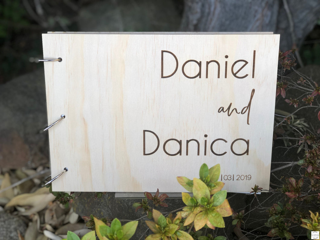 Guestbook Timber Rustic - Danica Silver Belle Design