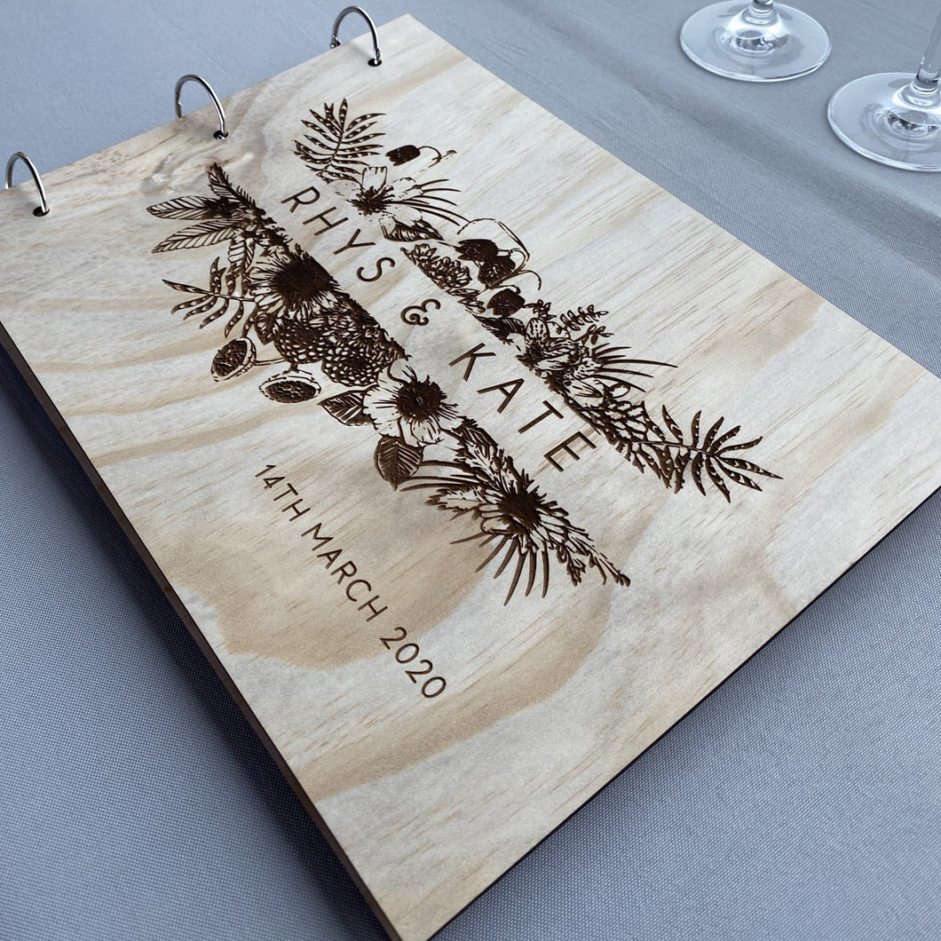 Guestbook Timber Rustic - Kate Silver Belle Design